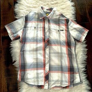 Plaid Short Sleeve Eddie Bauer Button-Up Shirt